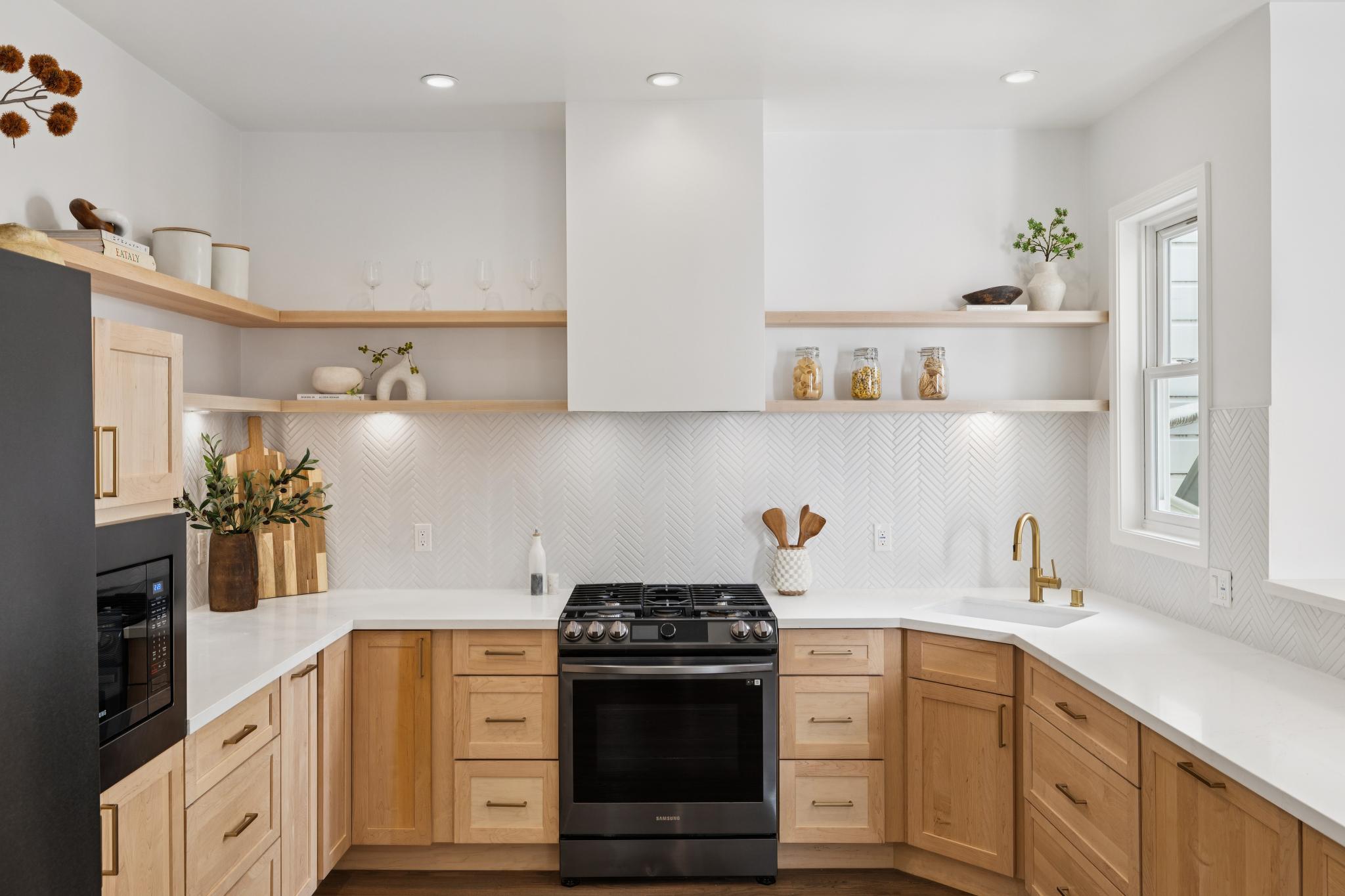 Prepared kitchen in a San Francisco home before sale